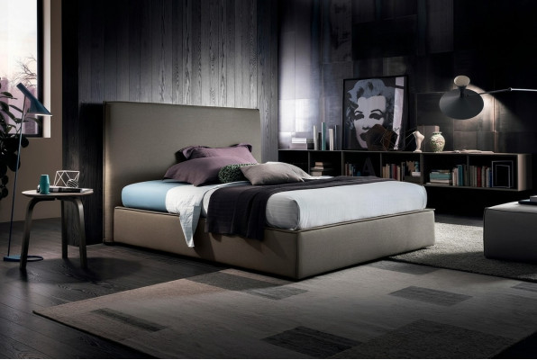 Luxus Doppel Betten Braun 200x200 Schlaf Zimmer Leder Hotel Bett Polster Design