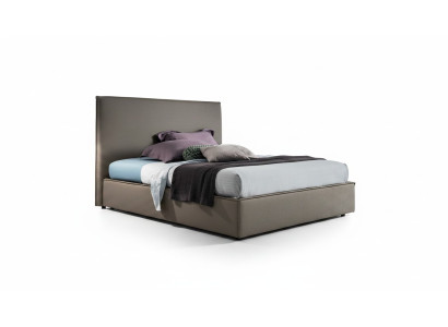 Luxus Doppel Betten Braun 200x200 Schlaf Zimmer Leder Hotel Bett Polster Design