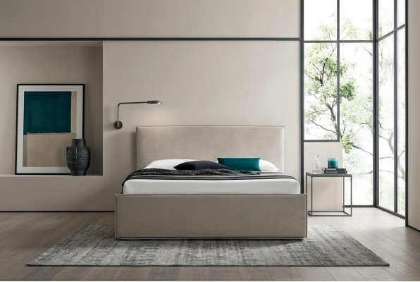 Italienische Möbel Design Bett Schlafzimmer Betten Leder Hotel Luxus Polster Neu