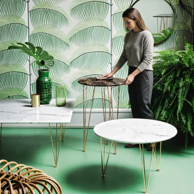 Luxus Beistelltisch Design Möbel Couchtisch Wohnzimmer Rund Edel Kunst Modern