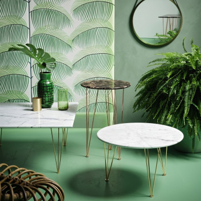 Luxus Beistelltisch Design Möbel Couchtisch Wohnzimmer Rund Edel Kunst Modern