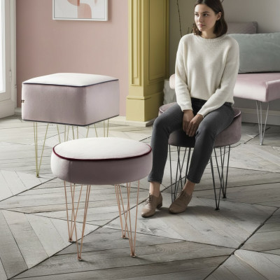 Sitzhocker Hocker Ottomane Relax Pouf Fußhocker Rund Hocker Polsterhocker Neu