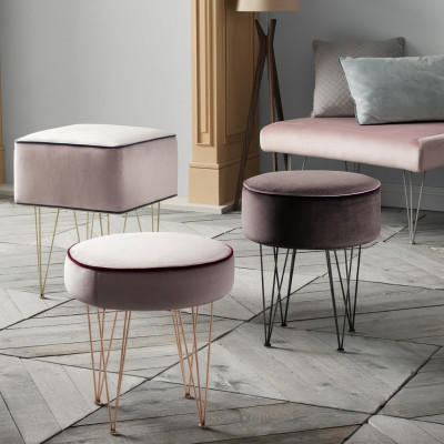 Sitzhocker Hocker Ottomane Relax Pouf Fußhocker Rund Hocker Polsterhocker Neu