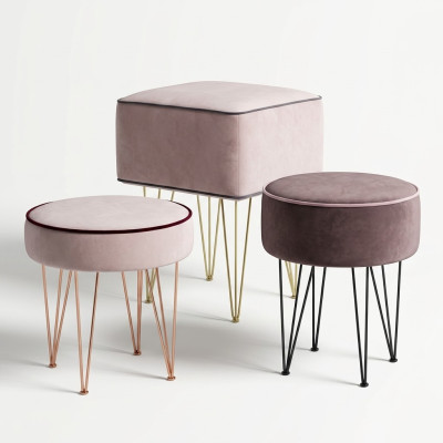 Sitzhocker Hocker Ottomane Relax Pouf Fußhocker Rund Hocker Polsterhocker Neu
