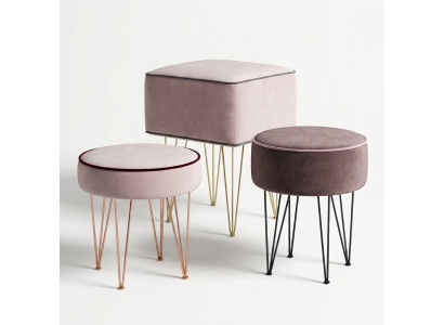 Sitzhocker Hocker Ottomane Relax Pouf Fußhocker Rund Hocker Polsterhocker Neu