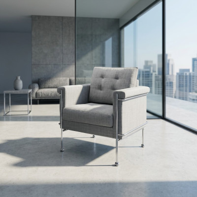 Design Relax Club Sessel Lounge Sofa 1 Sitzer Fernseh Stuhl Polster Couch Stoff