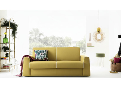 Design Wohnzimmer Gelb Sofa 3 Sitzer Alfitalia Stoff Couch Sofa Polster Sofas