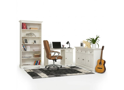 Büro Set Garnitur 3 tlg. Möbel Schreibtisch Tisch Kommode Schrank Regal Komplett