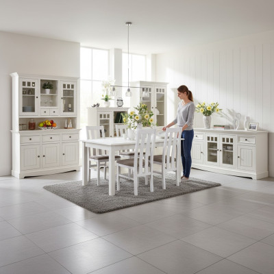 Klassisch Holztisch Esstisch Tisch Holz Tische Landhaus Ess Zimmer Ausziehbar
