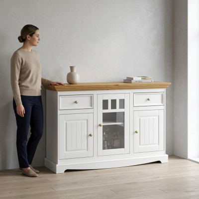 Anrichte Massive Kommode Schrank Möbel Kommoden Echtholz Schränke Neu Sideboard