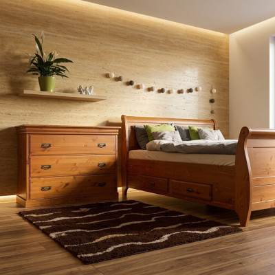 Kommode mit 3 Schubladen Sideboard Anrichte holz Schrank Kommoden Braun Neu