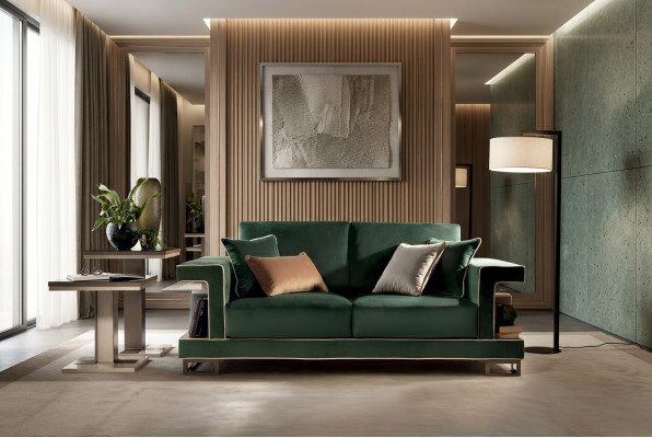 Luxus Sofa 2 Sitzer Möbel Design Polster Textil Sofas Couchen neues Doppelsofa