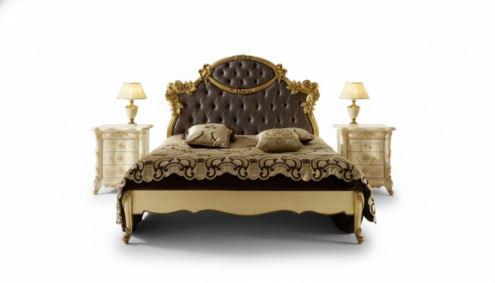Bett Schlafzimmer Set Design Möbel Klassisch Luxus Betten Neu 2x Nachttisch 3tlg.