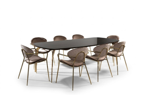 Möbel Einrichtung Gruppe Tisch + 6 Stuhl Set Esstisch Garnitur Esszimmer 7tlg.