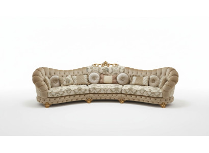 Wohnlandschaft Ecksofa Rund Couch Sitz Polster Sofa Luxus Möbel Sofas Italien
