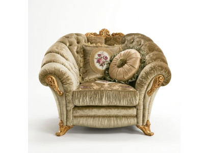 Designer Lehn Stuhl Polster Sofa Sitzer Barock Rokoko Wohnzimmer Sessel Lounge