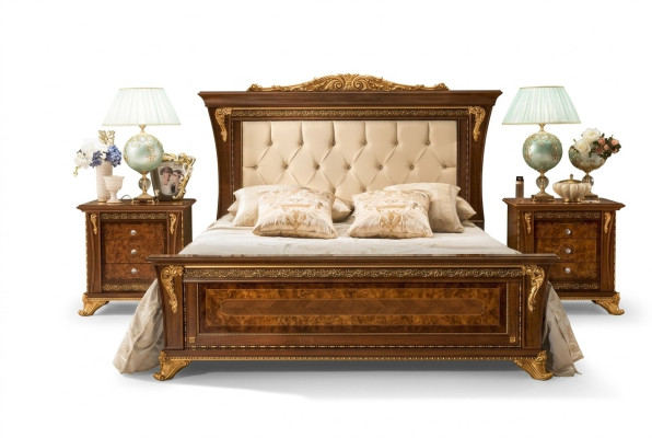 Bett Design 2x Nachttische 3tlg.Schlafzimmer Set Möbel Klassisch Betten