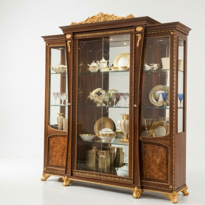 Vitrine Esszimmer Anrichte Holz Schränke Möbel Wohnzimmer Anrichte Glas Schrank