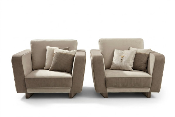 Design Lounge Club Relax Sessel Stuhl Polster Fernseh leder Textil Holz Stoff