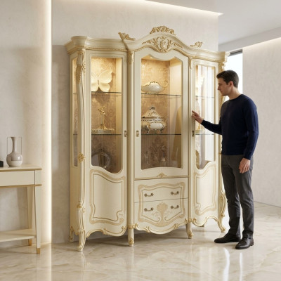 Vitrine Anrichte Buffet Schrank Italienische Möbel Einrichtung Regale Vitrinen