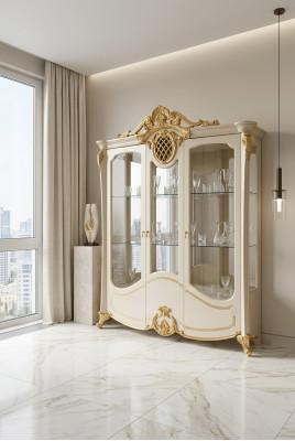 Vitrine Schrank Vitrinen Schau Schränke Design Italienische Möbel Wohnzimmer Neu