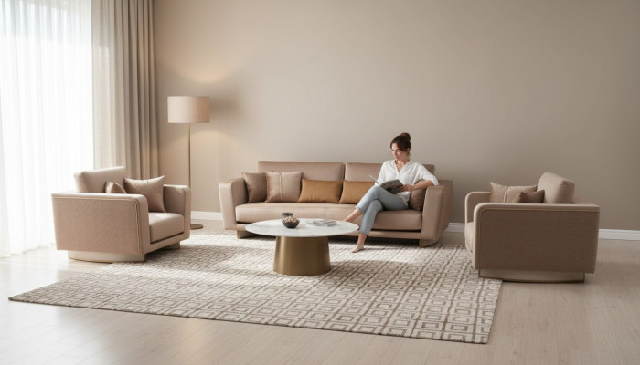 Sofagarnitur 3+1+1 Sitzer Set Design Sofa Polster Couchen Couch Klassisch 3 tlg.