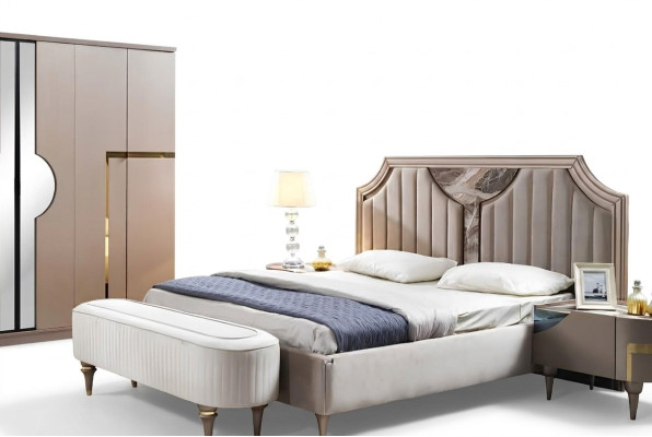 Bettrahmen Doppel Holz Bettgestelle Schlafzimmer Weiß Luxus Bett Modern Betten