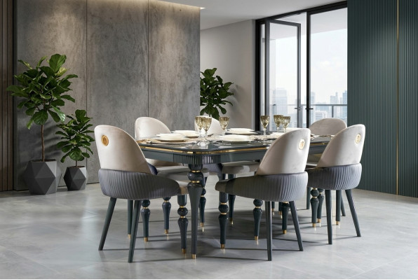 Esszimmer Set Ess Gruppe Holz Tisch Tische Komplett 7tlg Set Esstisch 6x Stühle