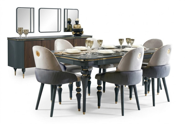 Esszimmer Set Ess Gruppe Holz Tisch Tische Komplett 7tlg Set Esstisch 6x Stühle