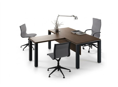 Schreibtisch Tisch mit Besprechungstisch Cheftisch Frezza Büro Einrichtung Möbel