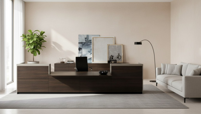 Theke Büro Desk Arbeitstisch Büromöbel Rezeption Empfangstheke Counter Neu