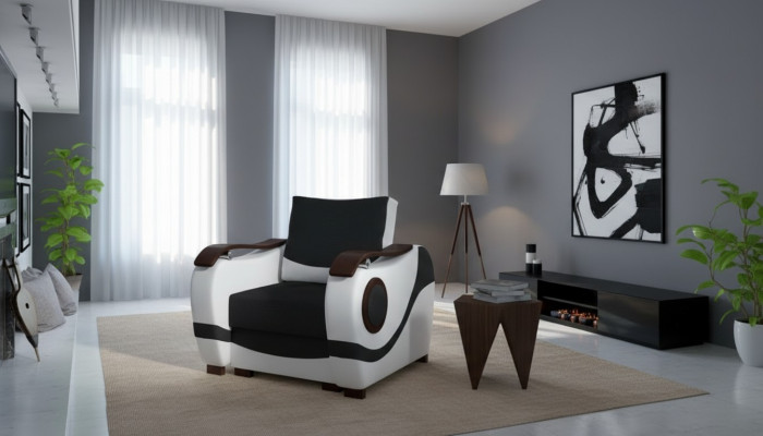 Designer Moderner Polster Fernseh Sessel Sofa Couch 1 Sitzer Designer Couchen