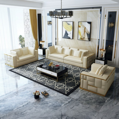 Couch Wohnlandschaft Garnitur Design Modern Sofagarnitur 3+2+1 Sofas