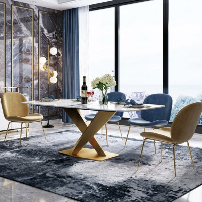 Esstisch + 4x Stühle Stuhl Esszimmer Set Modern Essgruppe Tisch Tische