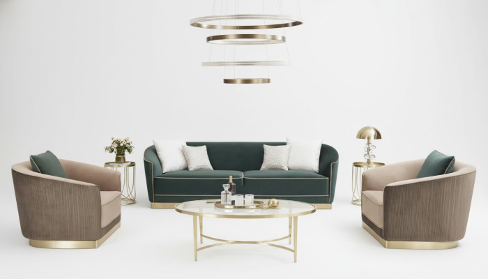 Designer Sofa Sofagarnitur 3+1+1 Sitzer Couch Polster Garnitur Neu