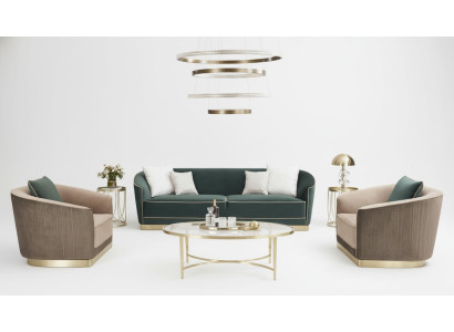Designer Sofa Sofagarnitur 3+1+1 Sitzer Couch Polster Garnitur Neu