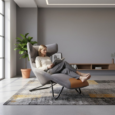 Liege Sessel Club Lounge Designer Fernseh Sofa Stuhl Stühle Polster Sitz Möbel