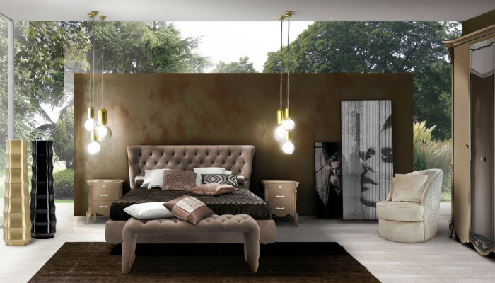 Bett Polster Design Luxus Doppel Hotel Betten Chesterfield Schlaf Zimmer