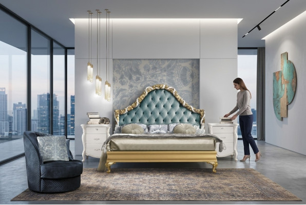 Bett Polster Design Luxus Doppel Hotel Betten Schlaf Zimmer Italienische Möbel