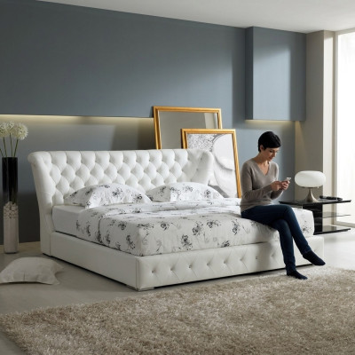 Designer Bett Chesterfield Leder Hotel Betten Doppel Luxus Schlaf Zimmer