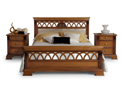 Bett Doppel Hotel Antik Betten 2x Nachttisch Schlafzimmer 3tlg Barock Rokoko Massivholz