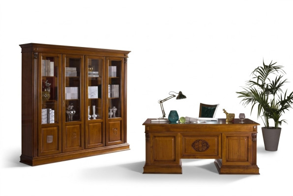 Schreibtisch Büro Tisch Edle Holz Tische Barock Rokoko Antik Stil 185x90cm