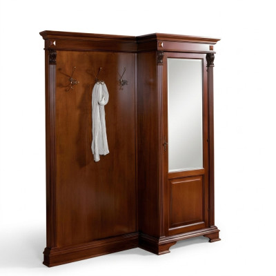 Flur Garderobe Set mit Schrank und Paneel Diele Landhaus Möbel