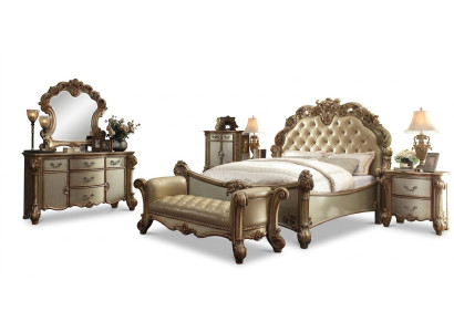 Schlafzimmer Set Komplett Möbel Nachttische Kommode Bett 7 tlg. Holz