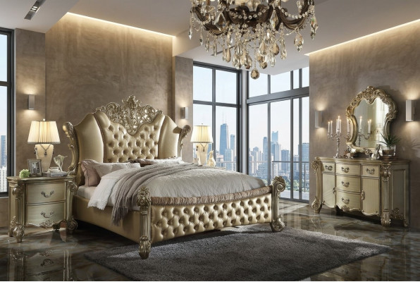 Deko Bett Polster Design Luxus Hotel Doppel Betten Schlaf Zimmer Leder