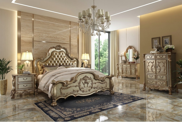 Bett 2x Nachttisch 3 tlg. Schlafzimmer Set Designer Luxus Betten Chesterfield