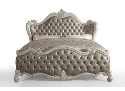 Designer Bett Schlafzimmer Betten Leder Hotel Polster Chesterfield Neu