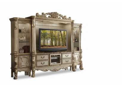TV Wand Holz Stil Barock Regal Wohnzimmer Möbel Schrank neu Klassische