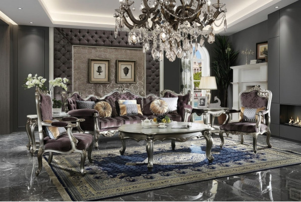Sofagarnitur 4+1+1 Sitzer Couchtisch 4tlg. Set Design Sofa Couchen Barock