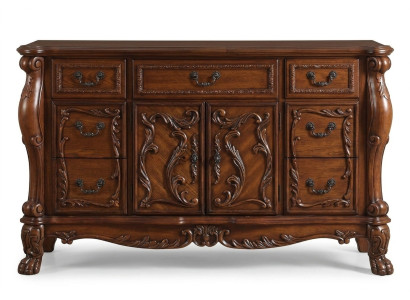 Buffet Anrichte Kommode Echte Handarbeit Holz Deko Barock Rokoko Anrichten